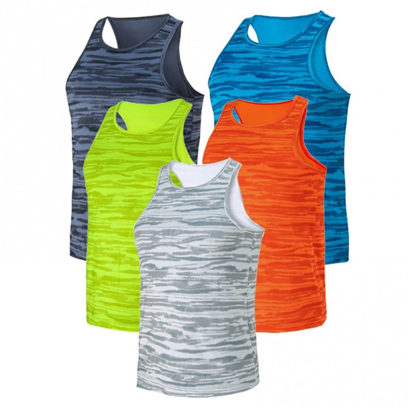 Men Sports Tank Top Sleeveless Loose Fit Quick-dry Breathable Basketball Training Athletic Gym Tops
