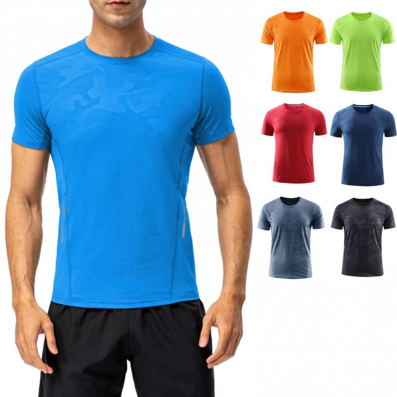 Men Women Sport T-Shirt Short Sleeve O Neck Shirts for Running Workout Hiking Outdoor