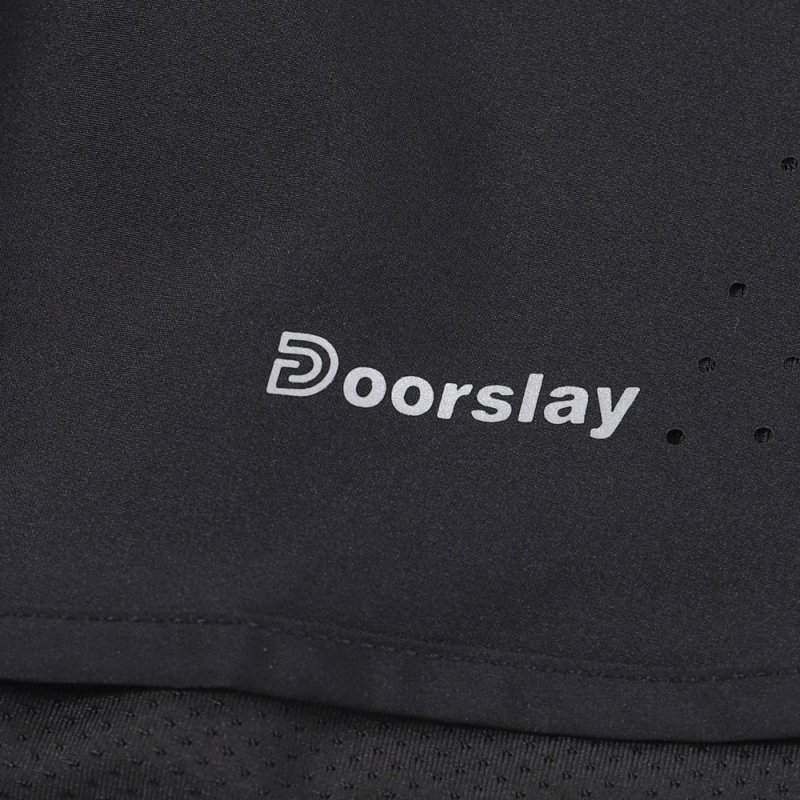 Doorslay Men's 2-in-1 Running Shorts Quick Drying Breathable Active Training Exercise Jogging Cycling Shorts with Longer Liner