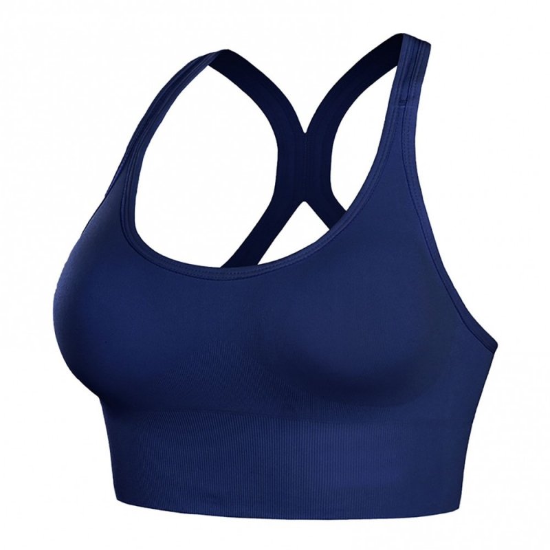 Women Sports Bra Hollow Out Criss-Cross Back Padded Wireless Push Up Yoga Running Crop Top Athletic Sportswear