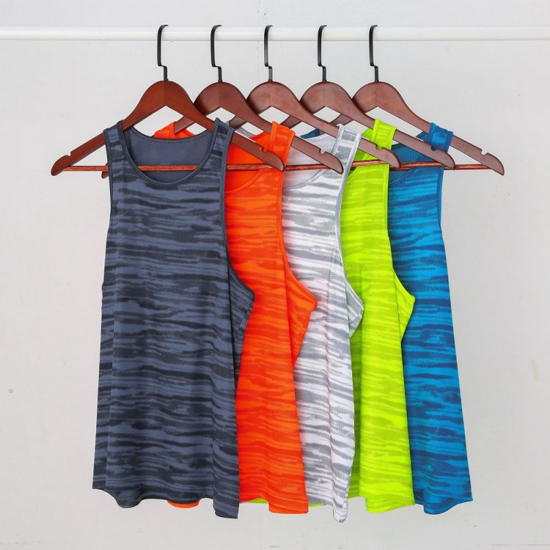 Men Sports Tank Top Sleeveless Loose Fit Quick-dry Breathable Basketball Training Athletic Gym Tops